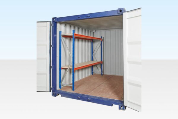 Adjustable, Heavy Duty Two Tier Container Racking (Single Bay)