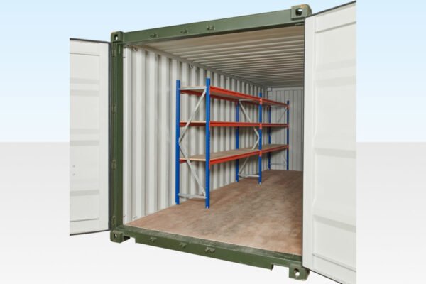 Adjustable, Heavy Duty Three Tier Container Racking (2 Bays)