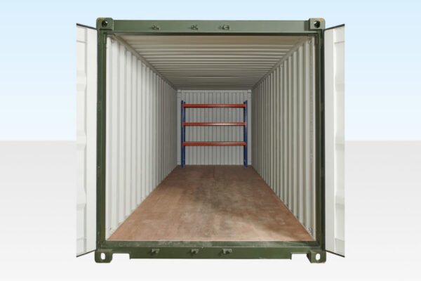 Adjustable, Heavy Duty Three Tier Racking For Rear Of Container