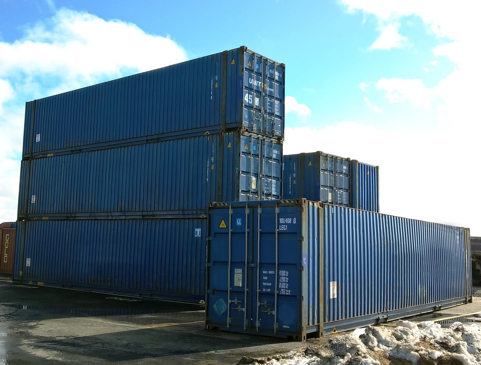 45′ HCPW  Shipping Container Blue (RAL 5013)