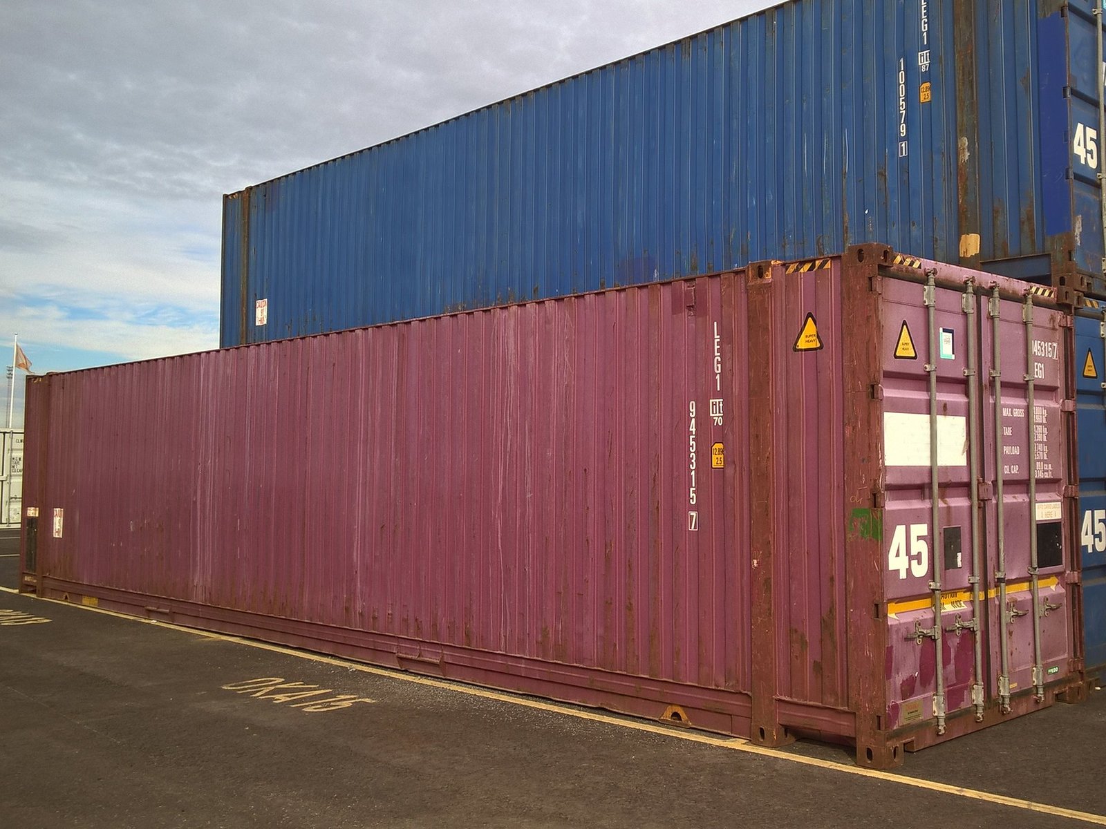 45′ HCPW  Shipping Container Blue (RAL 5013)