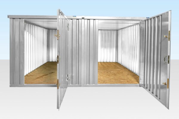 4M X 4.2M Side Linked Flat Pack Container Bundle (Galvanised)