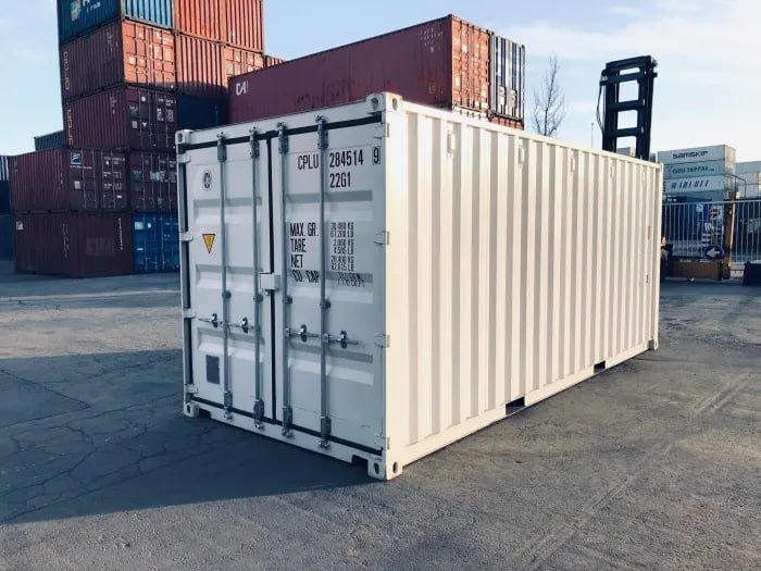 20ft Shipping Container (One Trip) White (RAL 9003)